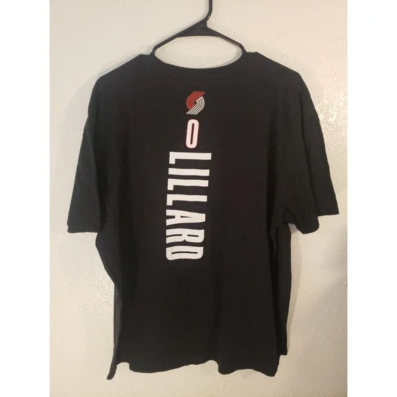Damian Lillard #0 Trailblazers Fanatics Cotton Short Sleeve T-Shirt Mens XXL 2XL - Picture 4 of 4